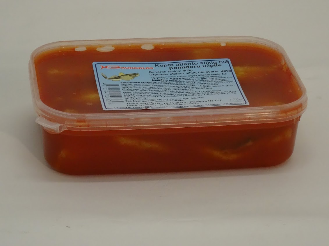 Kepta Silkių Filė Pomidorų Užpile 800g