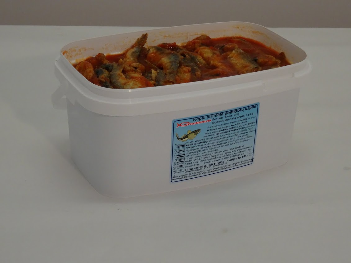 Kepta Strimelė Pomidorų Užpile 3000g